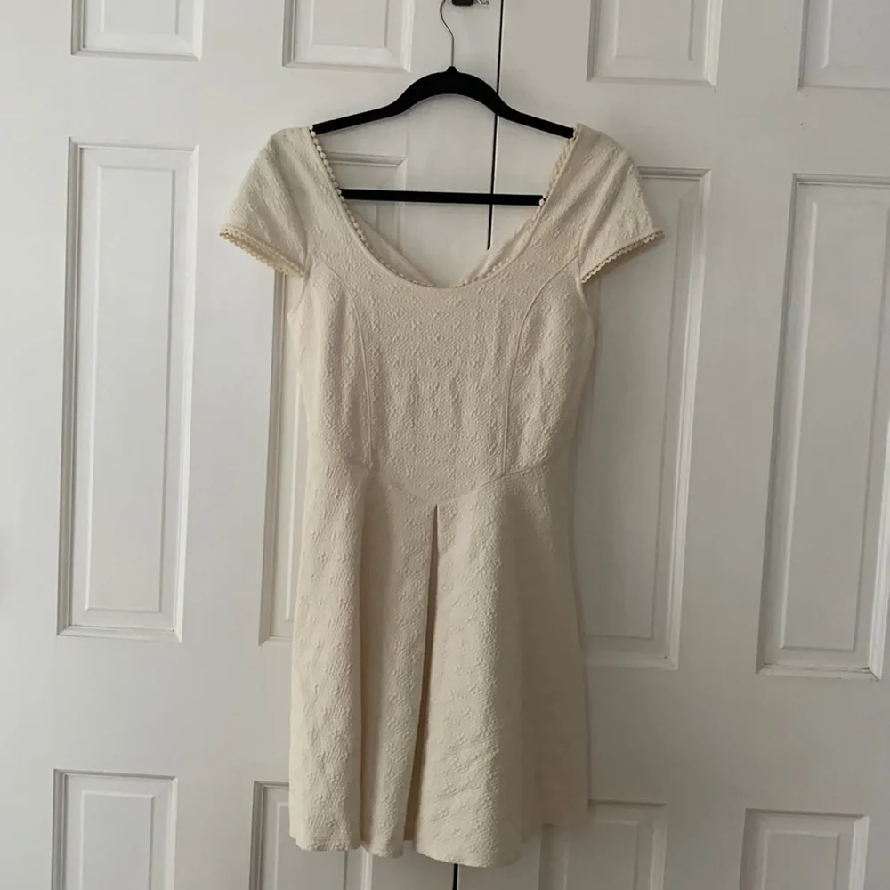 Free People Dress Ivory Cross-Back Skater Dress - Picture 4 of 6